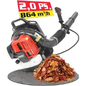 HECHT 952 Laubbläser mit Tragegurt | 1,45 kw / 2 PS | 864 m³/h | 134 cm Blasrohr | 52 cm³