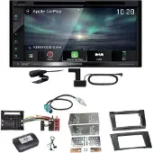 Kenwood DNX-5190DABS Navi Carplay Bluetooth Einbauset für Mercedes W211 CLS W219