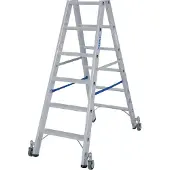 Krause Aluminium-Doppelleiter STABILO fahrbar 2,95 m
