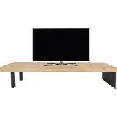 Mendler Lowboard MCW-L75, TV-Rack Fernsehtisch TV-Tisch, Industrial Massiv-Holz MVG- 40x200x60cm, natur