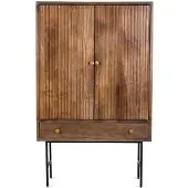 Benoa Kommode Seine 160cm aus Mangoholz - Dunkelbraun