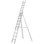 Siedra Obstbaumschiebeleiter mit ausziehbaren Stützen 2x12 Sprossen