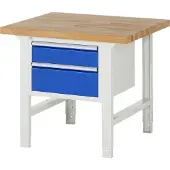 RAU Werkbank höhenverstellbar 7123A1, B1000xT900xH790-1140mm, 2x Schublade-TA