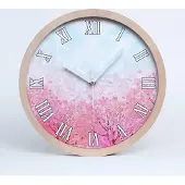Tulup Holzuhr 20fi cm wanduhr - weiße Spitzen - Kirschblüten