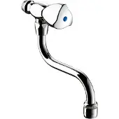 Delabie Wand Ventil für Waschrinne G1/2B mit Schwenkauslauf L150mm