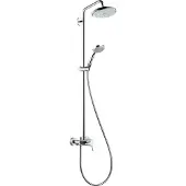 Hansgrohe Showerpipe Croma 220 für Dusche Chrom mit Brausenmischer