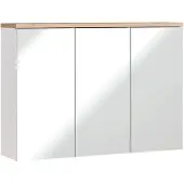 DMK Deutsches Milchkontor Badezimmerschrank Mit Spiegel 100 Cm Weiß Modern 3 Türen