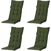 Madison - Gartenstuhlauflage High Back Panama grün - Ca. 123x50 cm - 4er-Set