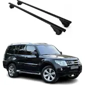 Omtec Dachträger Grundtäger für Mitsubishi Pajero 2006-2021 75kg Metall Schwarz 2 tlg