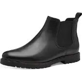 Tamaris Damen Stiefeletten/ Chelsea Boots Schwarz Leder Größe: 41