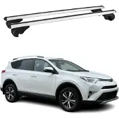 Omtec Dachträger Grundtäger für Toyota RAV4 XA40 2012-2015 75kg Alu Silber 2 tlg