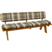 Degamo Bankauflage Bankpolster Auflagenset SEATTLE für Bank 4-sitzer 195cm, grau/beige kariert, 2-teilig