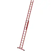 MUNK Günzburger Steigtechnik Munk Sprossen-Schiebeleiter 2-teilig GFK mit nivello-Traverse 2x12 Sprossen