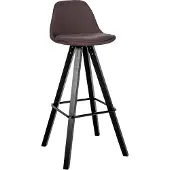 CLP Barhocker Corbin Stoff Square braun Gestell Farbe schwarz