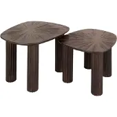 KAWOLA Couchtisch INKA Set 2-tlg. Teakholz braun viereckig