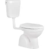 BELVIT Dusch WC mit Bidet Funktion – Standtoilette aus Sanitärkeramik mit Taharet, Hygienedusche, senkrechtem Abgang, Spülkasten und Softclose WC-Deckel