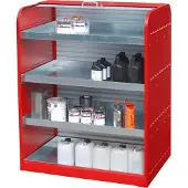 Bauer Gefahrstoff-Rollladenschrank, Typ RSG-4, rot RAL3000