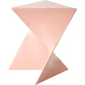 Beliani Beistelltisch Pastellrosa Kunststoff Dreieckig Geometrische Form Designer Tisch Wohnzimmer