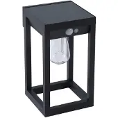 LINDBY Enea Smart Solarzelle Wandleuchte w/Sensor Schwarz - , Enea, dimmbar, Schwarz, für Balkon, Kunststoff, Modern