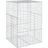vidaXL Gabione mit Deckel 100x100x150 cm Verzinktes Eisen