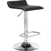 TPFLiving Barhocker Dynasty One Gestell Metall in Chromoptik Kunstleder Schwarz