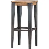 Miliboo - Industrieller Barhocker MADISON Stahl und Holz 75 cm
