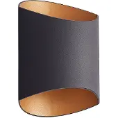 Arcchio Vilja Wandleuchte, schwarz, gold, oval