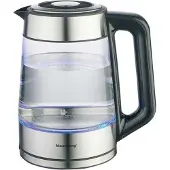 Klausberg Elektrischer Wasserkocher aus Glas, 1,7 l, KB-7888, LED RGB