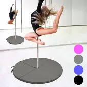 TRUTZHOLM Pole Dance Matte 5 cm Ø 120cm grau Tanzstangenmatte Matte Tanzstange Polematte