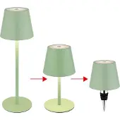 Globo 58488BG VANNIE I Tischleuchte Metall blassgrün matt, LED