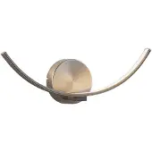 LINDBY LED-Wandleuchte Iven, Breite 34 cm, nickel, 3.000 K