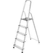 Vago-Tools Leiter 5 Stufen Alu Klappleiter Mehrzweckleiter Multifunktion Haushaltsleiter