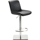Mayer Barstuhl Sitzmöbel 1287 40 x 49 x 81 cm Edelstahl schwarz