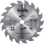 Kwb Kraftixx Hartmetall Sägeblatt HM 140x12,75mm 18Z Holz Spannplatte OSB