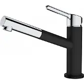 Franke Armatur ORBIT in BLACK MATT mit Zugauslauf / Küchenarmatur / Einhebelmischer
