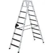 Proregal Stufen-Stehleiter beidseitig begehbar mit clip-step R13 2x9 Stufen