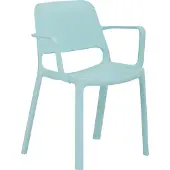 58 aufm Kessel Stapelstuhl im 4er-Set Heidi 62 x 82 x 55 Plastikstuhl Himmelblau 19122