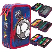 Patio COOLPACK JUMPER 3 gefülltes Federmäppchen Federmappe Schülermäppchen Federtasche FOOTBALL