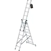 Proregal Mehrzweckleiter 3-teilig mit nivello-Traverse 3x7 Sprossen