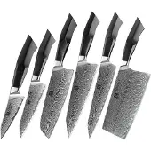 Xinzuo - 6-teiliges Damast-Messerset - B32 Feng Serie