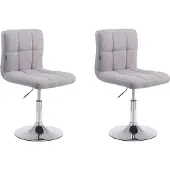 CLP 2er Set Lounger Palma V2 Stoff Lounger höhenverstellbar und drehbar. grau
