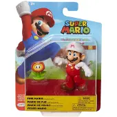 JAKKS Pacific Jakks 86739 Super Mario Figur Feuer-Mario mit Feuerblume 10 cm Wave 25