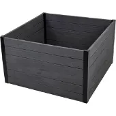 TRUTZHOLM Hochbeet Beeteinfassung mit Wühlmausgitter 100x100x56 cm ca. 516 Liter Holzoptik Komposter