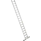Euroline Premium 30174 Alu Stufenanlegeleiter mit integriertem Anlegegummi 18 Stufen