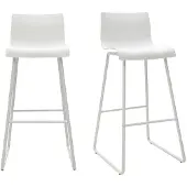 Miliboo - Design-Barhocker Weiß 76 cm (2er-Set) ONA