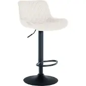 CLP Barhocker Minosa 360 drehbar mit Fußstütze creme Material Samt