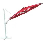 Kettler Easy Swing Ampelschirm 350 cm, UPF 50+, inkl. Abdeckhaube+ Schirmständer, silber/terrakotta, Aluminium/Polyester mit Polyurethan-Beschichtung