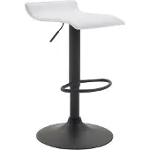 CLP Barhocker Dyn V2 Kunstleder höhenverstellbar und drehbar | Farbe weiß Gestell Farbe schwarz