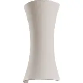 LINDBY Wandleuchte Edon, weiß, Gips, konkav, 30 cm