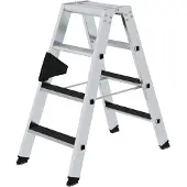 MUNK Günzburger Steigtechnik MUNK Stehleiter beidseitig begehbar mit clip-step R13 2x4 Stufen